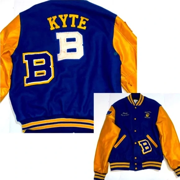 Vintage 2008 Bayshore Bruins Varsity College Baseball Letterman Jacket Lg - Picture 1 of 13